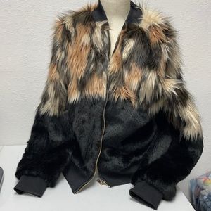 Say What? Large faux fur jacket
